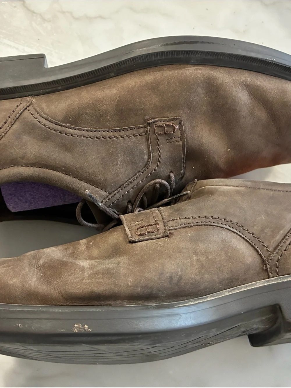 SAS Ambassador Oxford Suede Mens Shoes Brown Leather Size 10.5 WW